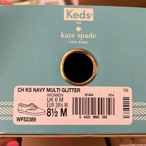 Gorgeous navy blue glitter Keds by Kate Spade